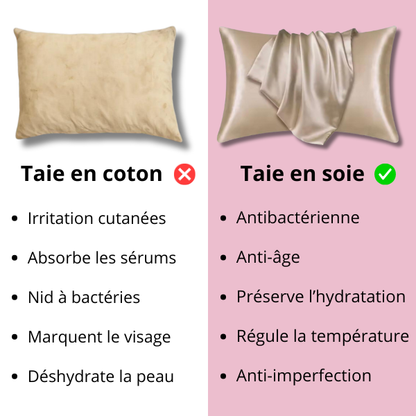 Taie d'oreiller en soie