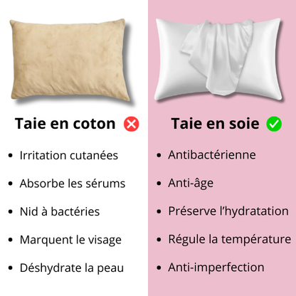 Taie d'oreiller en soie