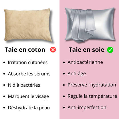 Taie d'oreiller en soie